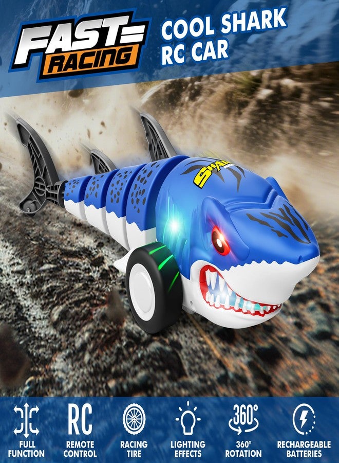 Rcovasc Remote Control Shark Car Toys for Kids,2.4GHz RC Cars Simulation Shark with Cool Light, 360° Stunt Drift & Most Terrains,Outdoor Toys for Birthday for 6,7,8,9,10-12 Boys Girls - Image 2